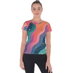 Art Abstract Pattern Short Sleeve Sports Top 