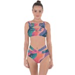 Art Abstract Pattern Bandaged Up Bikini Set 