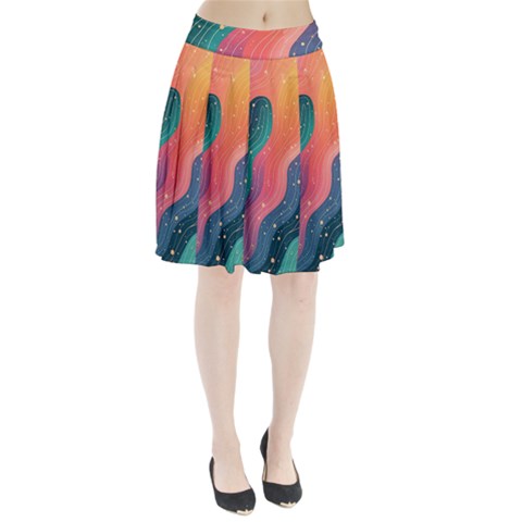 Art Abstract Pattern Pleated Skirt from ArtsNow.com