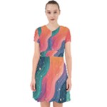 Art Abstract Pattern Adorable in Chiffon Dress