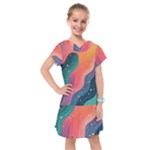 Art Abstract Pattern Kids  Drop Waist Dress