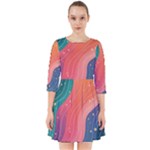 Art Abstract Pattern Smock Dress