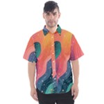 Art Abstract Pattern Men s Short Sleeve Shirt