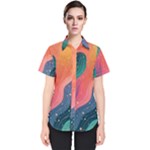 Art Abstract Pattern Women s Short Sleeve Shirt