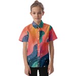 Art Abstract Pattern Kids  Short Sleeve Shirt