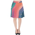 Art Abstract Pattern Velvet High Waist Skirt