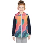 Art Abstract Pattern Kids  Hooded Puffer Vest