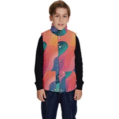 Art Abstract Pattern Kid s Button Up Puffer Vest from ArtsNow.com