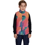 Art Abstract Pattern Kid s Button Up Puffer Vest