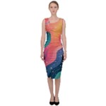 Art Abstract Pattern Sleeveless Pencil Dress