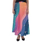 Art Abstract Pattern Flared Maxi Skirt