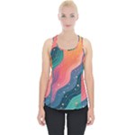 Art Abstract Pattern Piece Up Tank Top