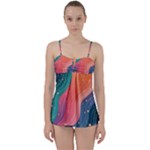 Art Abstract Pattern Babydoll Tankini Set