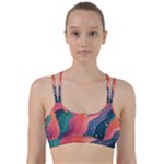 Art Abstract Pattern Line Them Up Sports Bra