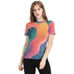 Art Abstract Pattern Women s Short Sleeve Rash Guard