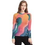 Art Abstract Pattern Women s Long Sleeve Rash Guard