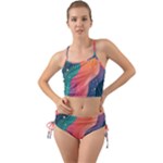 Art Abstract Pattern Mini Tank Bikini Set