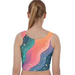 Velvet Racer Back Crop Top 