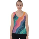 Art Abstract Pattern Velvet Tank Top