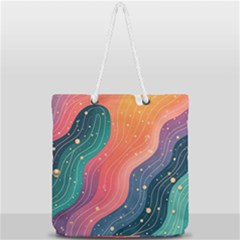 Full Print Rope Handle Tote (Large) 