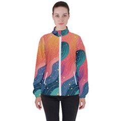 Women s High Neck Windbreaker 