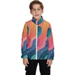 Art Abstract Pattern Kids  High Neck Windbreaker