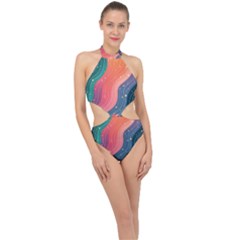 Halter Side Cut Swimsuit 