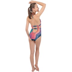 Halter Front Plunge Swimsuit 