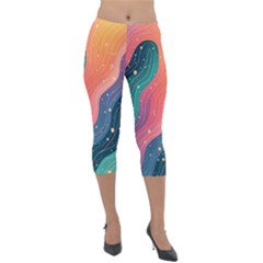 Lightweight Velour Capri Leggings  