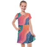 Art Abstract Pattern Kids  Cross Web Dress