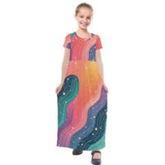 Kids  Short Sleeve Maxi Dress 