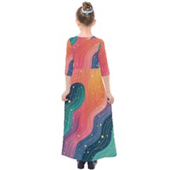 Kids  Quarter Sleeve Maxi Dress 