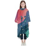 Art Abstract Pattern Kids  Hooded Rain Ponchos