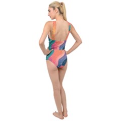 Cross Front Low Back Swimsuit 