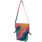 Art Abstract Pattern Folding Shoulder Bag