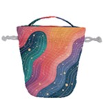 Art Abstract Pattern Drawstring Bucket Bag