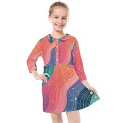 Kids  Quarter Sleeve Shirt Dress 