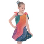 Art Abstract Pattern Kids  Tie Up Tunic Dress