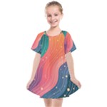 Art Abstract Pattern Kids  Smock Dress