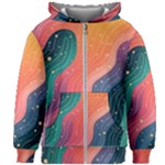 Art Abstract Pattern Kids  Zipper Hoodie Without Drawstring