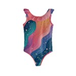 Art Abstract Pattern Kids  Frill Swimsuit