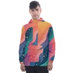 Art Abstract Pattern Men s Front Pocket Pullover Windbreaker