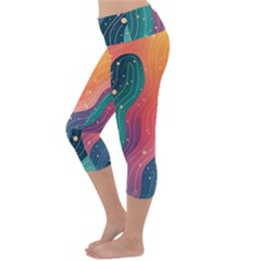 Lightweight Velour Capri Yoga Leggings 