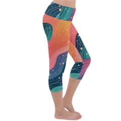 Lightweight Velour Capri Yoga Leggings 