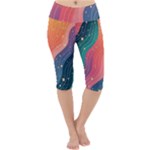 Art Abstract Pattern Lightweight Velour Cropped Yoga Leggings