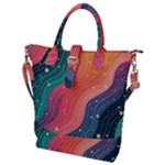 Art Abstract Pattern Buckle Top Tote Bag