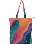 Art Abstract Pattern Double Zip Up Tote Bag