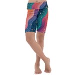 Art Abstract Pattern Kids  Lightweight Velour Cropped Yoga Leggings