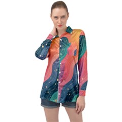 Long Sleeve Satin Shirt 