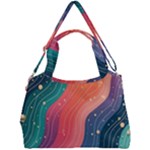 Art Abstract Pattern Double Compartment Shoulder Bag